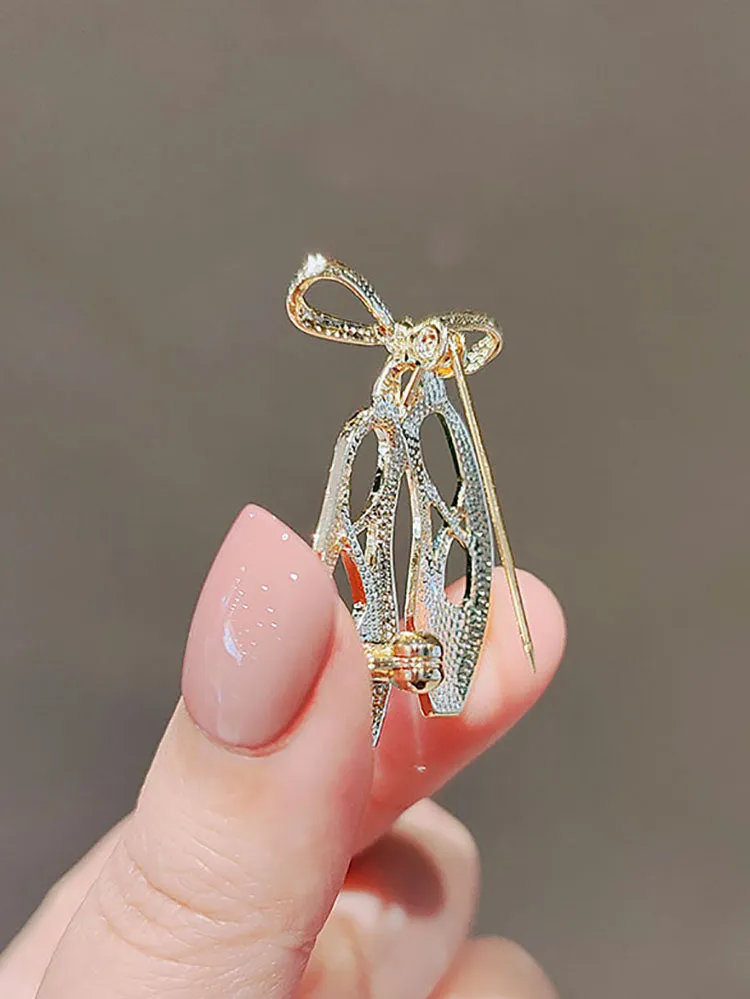 Ballet Shoes Brooch Anti-slip Button Cardigan Pin Collar Pin