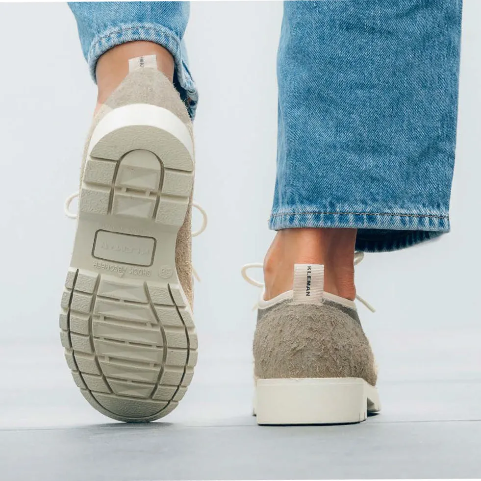 Bastille TC Suede Canvas Derby Shoes - Taupe/Beige