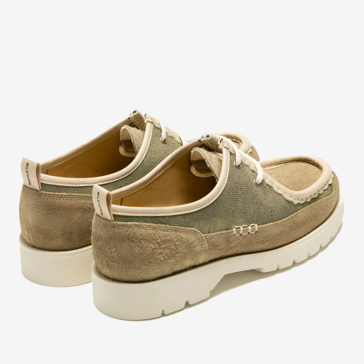 Bastille TC Suede Canvas Derby Shoes - Taupe/Beige