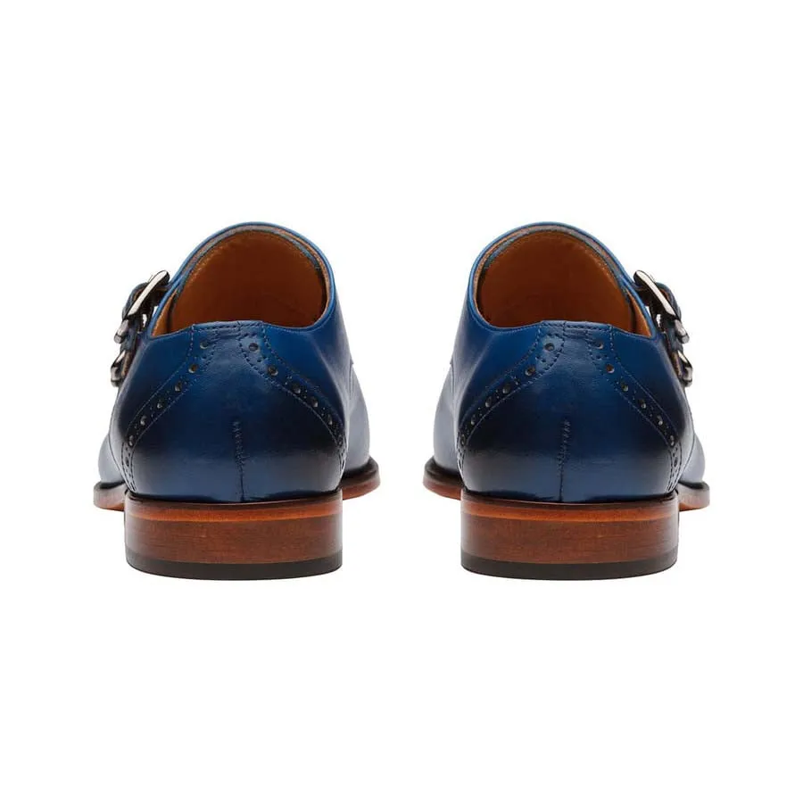 Blue Captoe Double Monk Straps