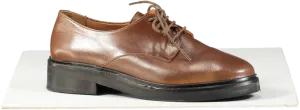 Bobbies Paris Brown Platform Sole Leather Derbies UK 6 EU 39 👠
