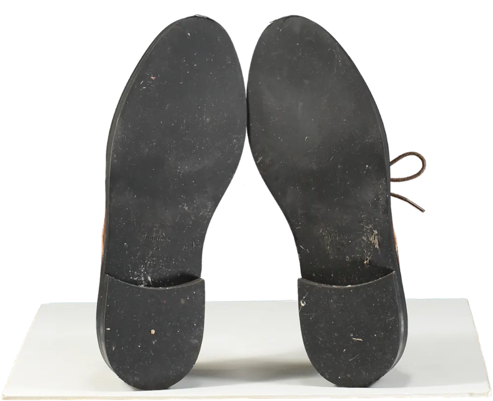 Bobbies Paris Brown Platform Sole Leather Derbies UK 6 EU 39 👠