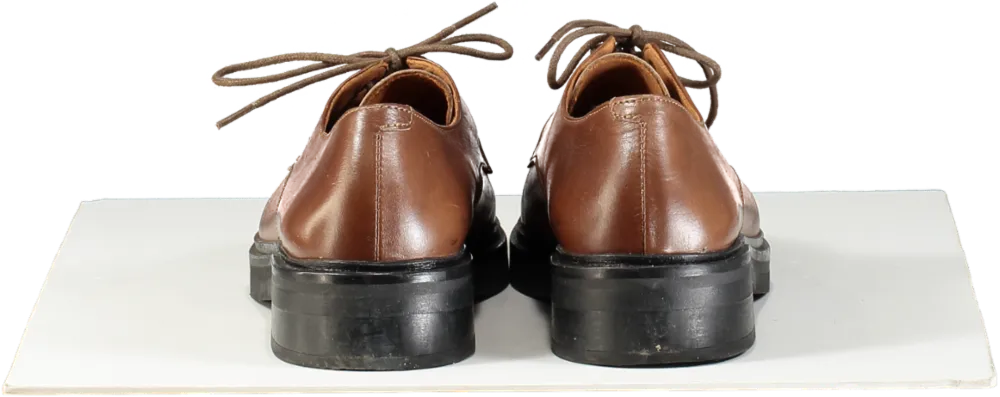 Bobbies Paris Brown Platform Sole Leather Derbies UK 6 EU 39 👠