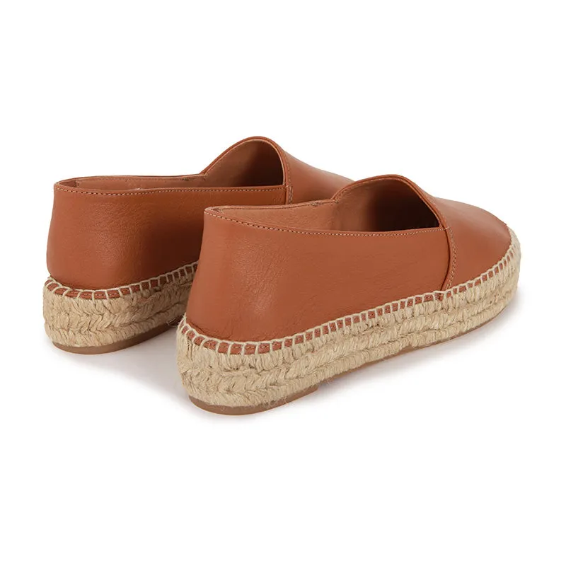 CELIA CHESTNUT PLATFORM NAHKAESPADRILLOT
