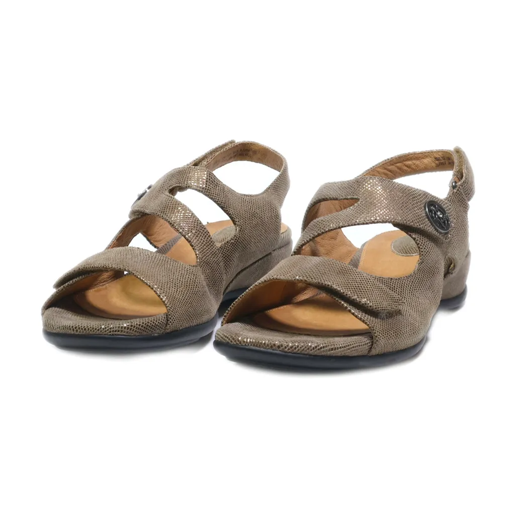 Clarks Flat Sandals Leather Brown Colour For Women