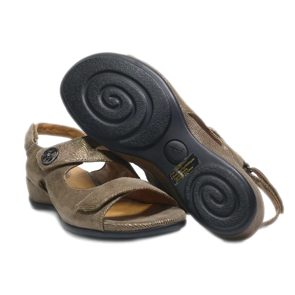 Clarks Flat Sandals Leather Brown Colour For Women