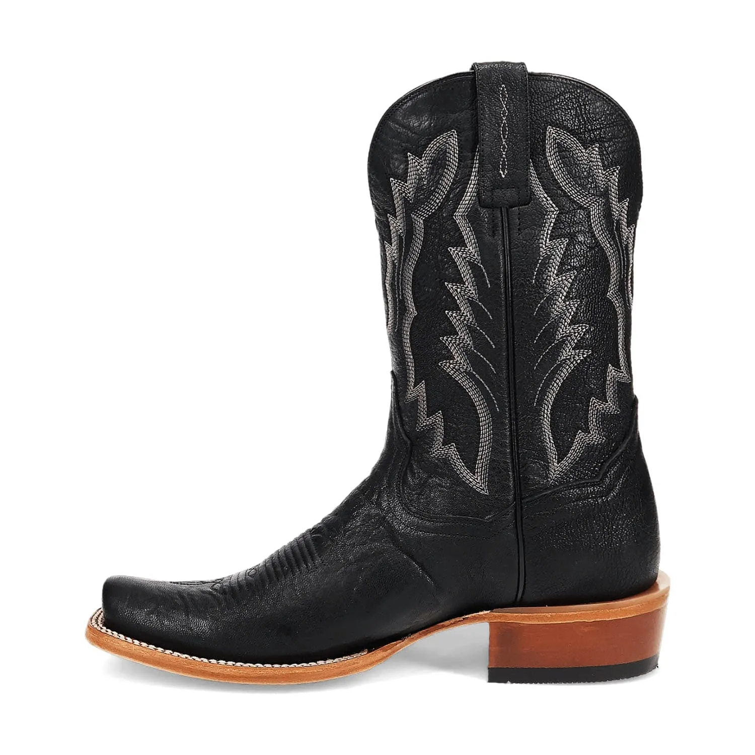 Dan Post Mens Boerne Black Leather Cowboy Boots 9.5 D