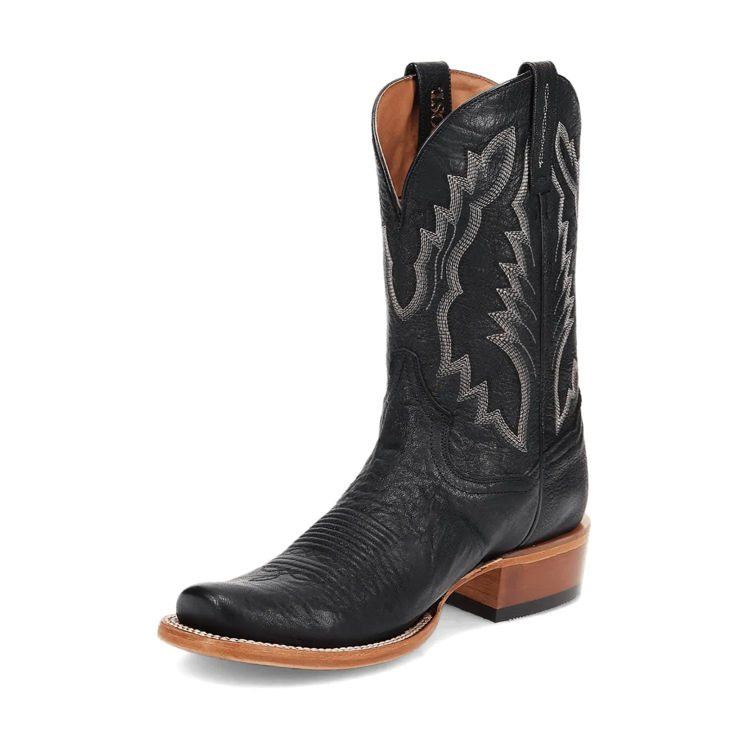 Dan Post Mens Boerne Black Leather Cowboy Boots 9.5 D