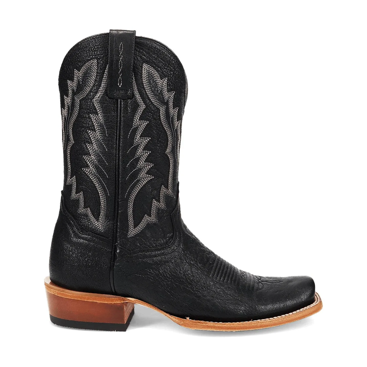 Dan Post Mens Boerne Black Leather Cowboy Boots 9.5 D