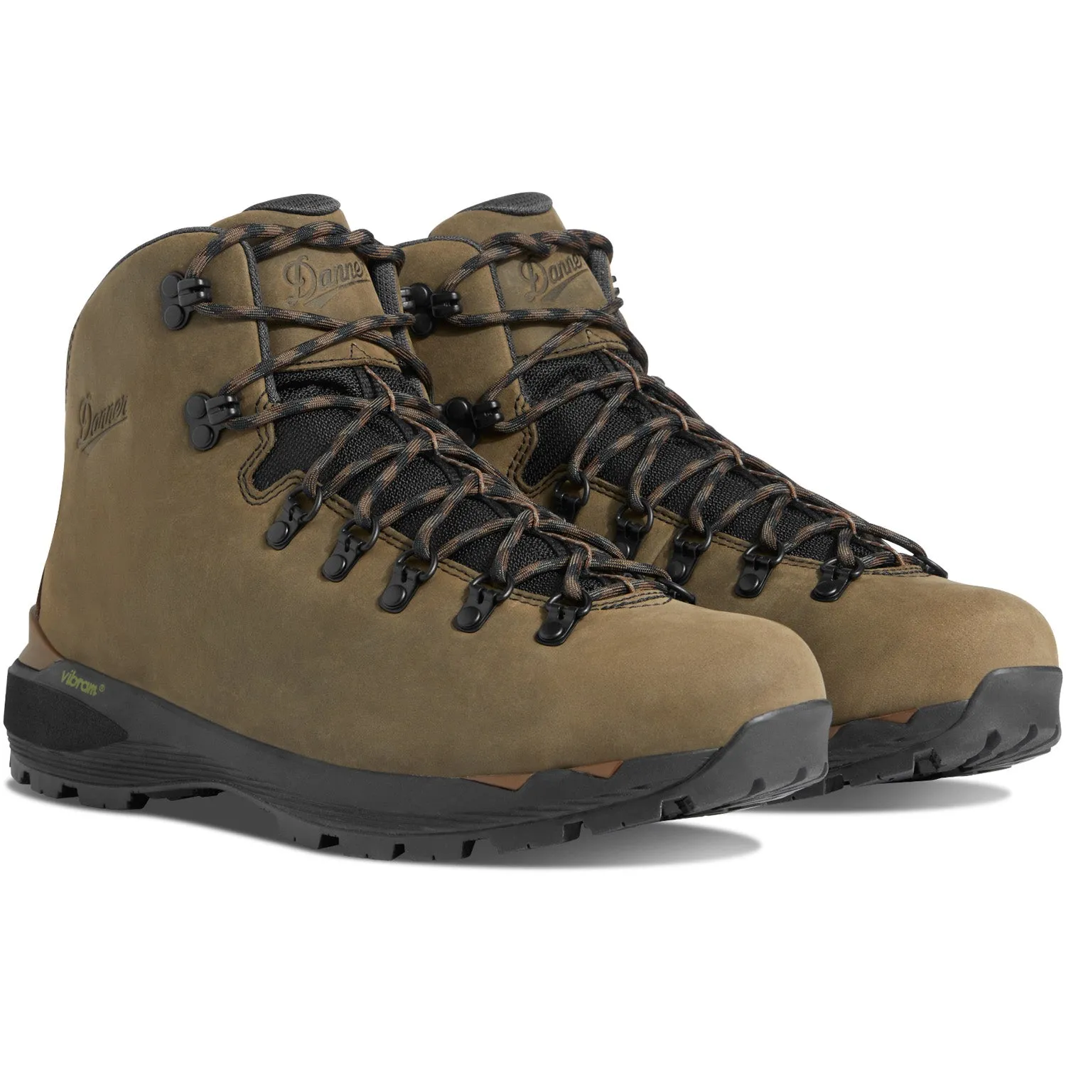 Danner Mens Mountain 600 EVO GTX Topsoil Brown/Black Leather Hiking Boots