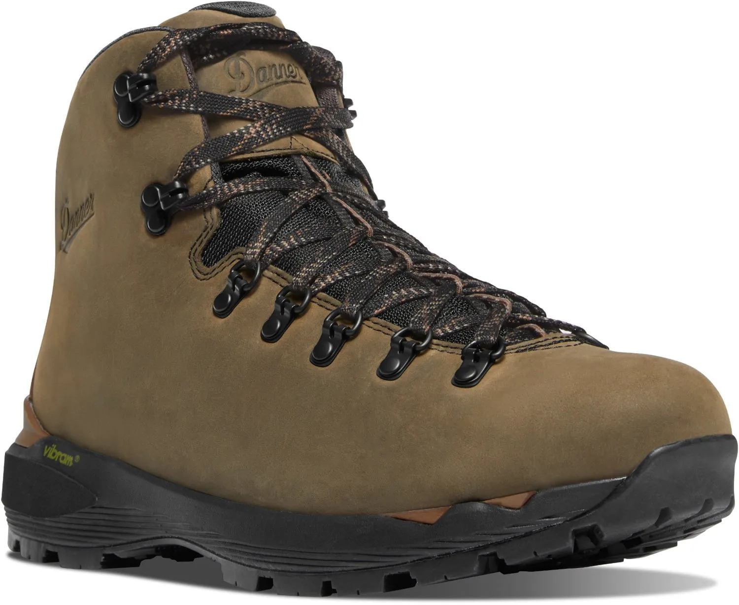 Danner Mens Mountain 600 EVO GTX Topsoil Brown/Black Leather Hiking Boots