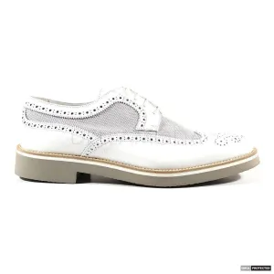 Dino Bigioni Designer Shoes Men's Italian Alce Dollaro Bianco White Oxfords (DB1004)