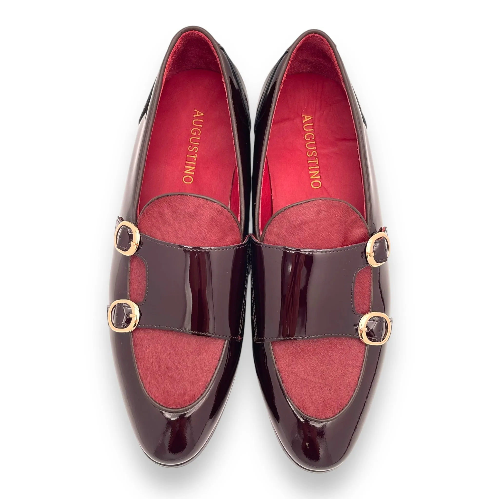 Double Monk Strap Patent Loafer
