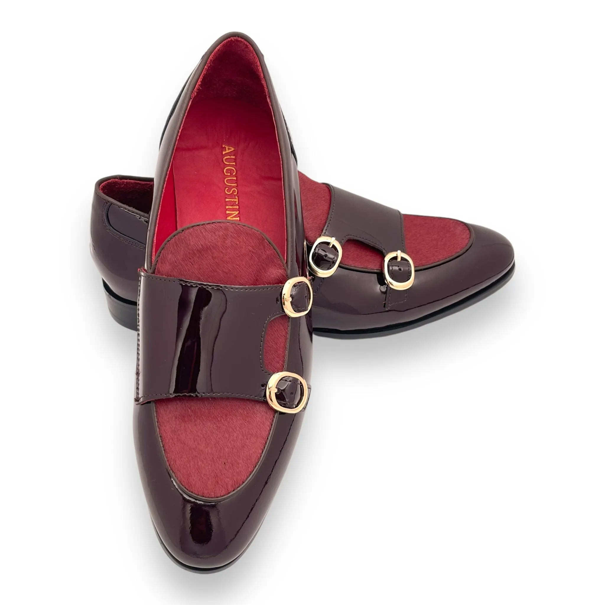 Double Monk Strap Patent Loafer