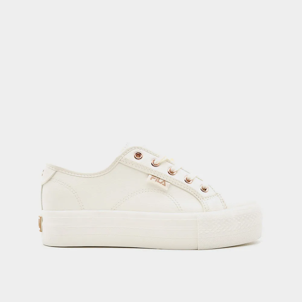 Fila Youth Alessia MM Platform Sneaker White/gold _ 182991 _ White