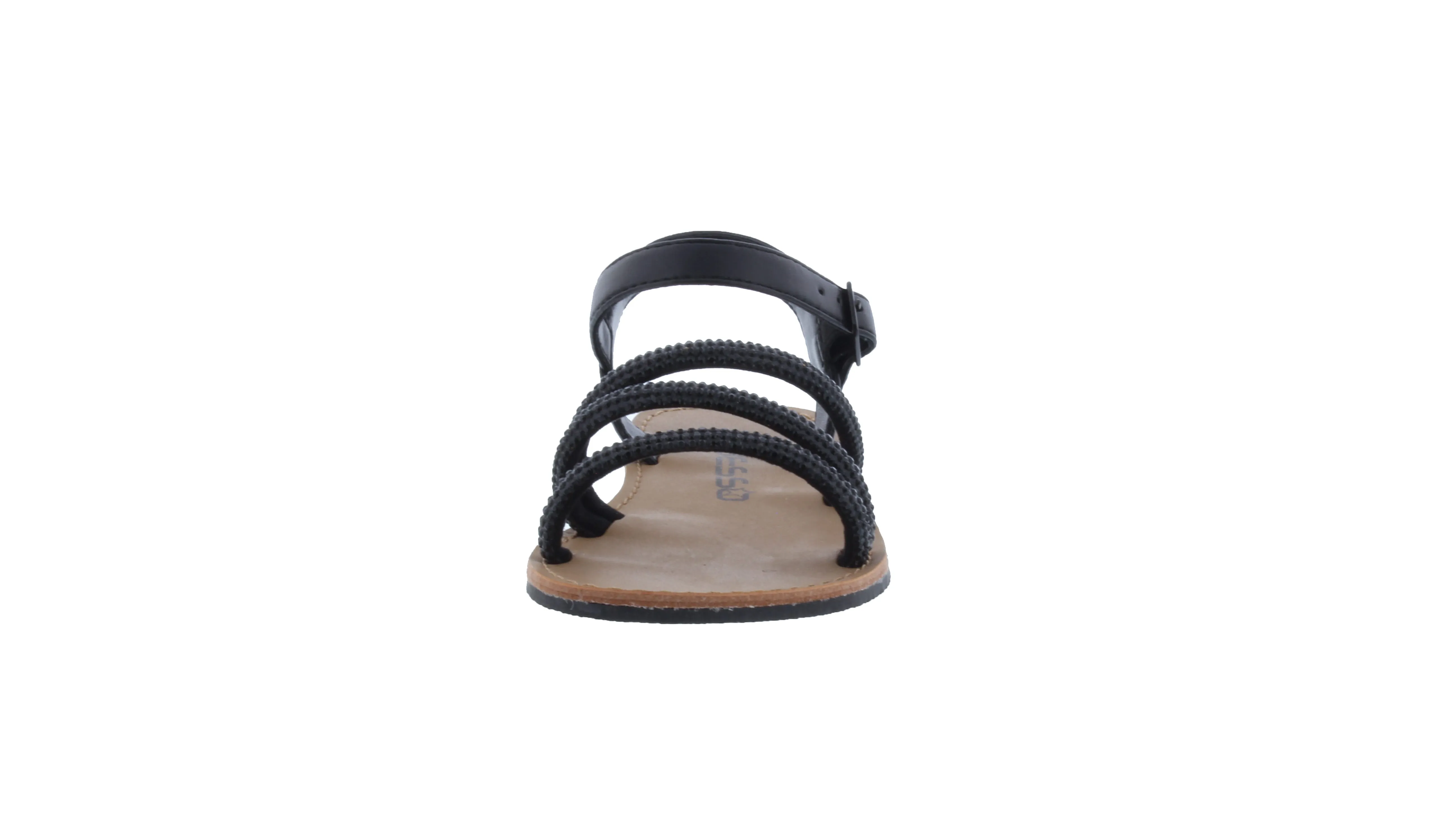 Girls Triple Rhinestone Strap Sandal