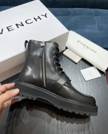 Given Squared Derbies With 4G Buckle Boots Black For Men GVC