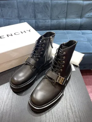 Given Squared Derbies With 4G Buckle Boots Black For Men GVC