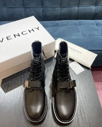 Given Squared Derbies With 4G Buckle Boots Black For Men GVC
