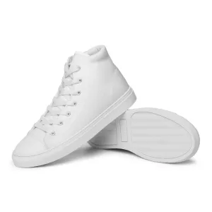 iSAW Womens White / White Black High-Top Canvas Shoes