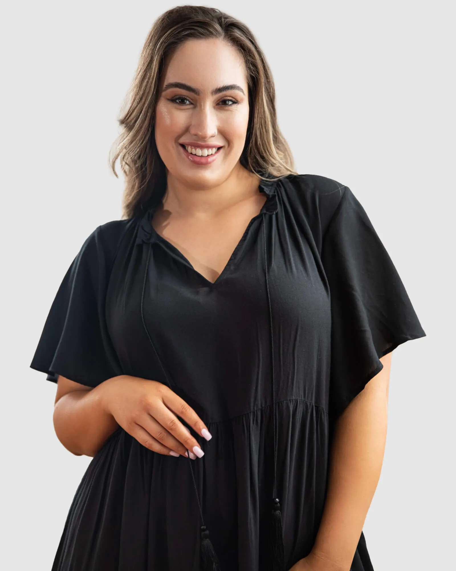 Jamie Short Sleeve Dress | Black