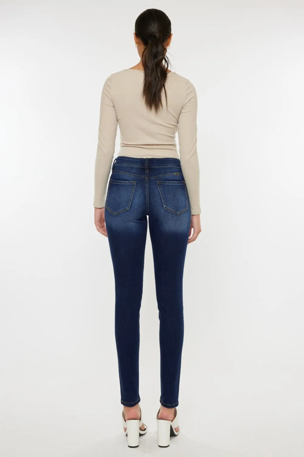 Madison Mid Rise Gradient Skinny Jeans Kancan
