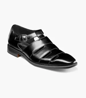 Men's Black Summer Leather Sandals Calderon Closed Toe Style No:25599-001