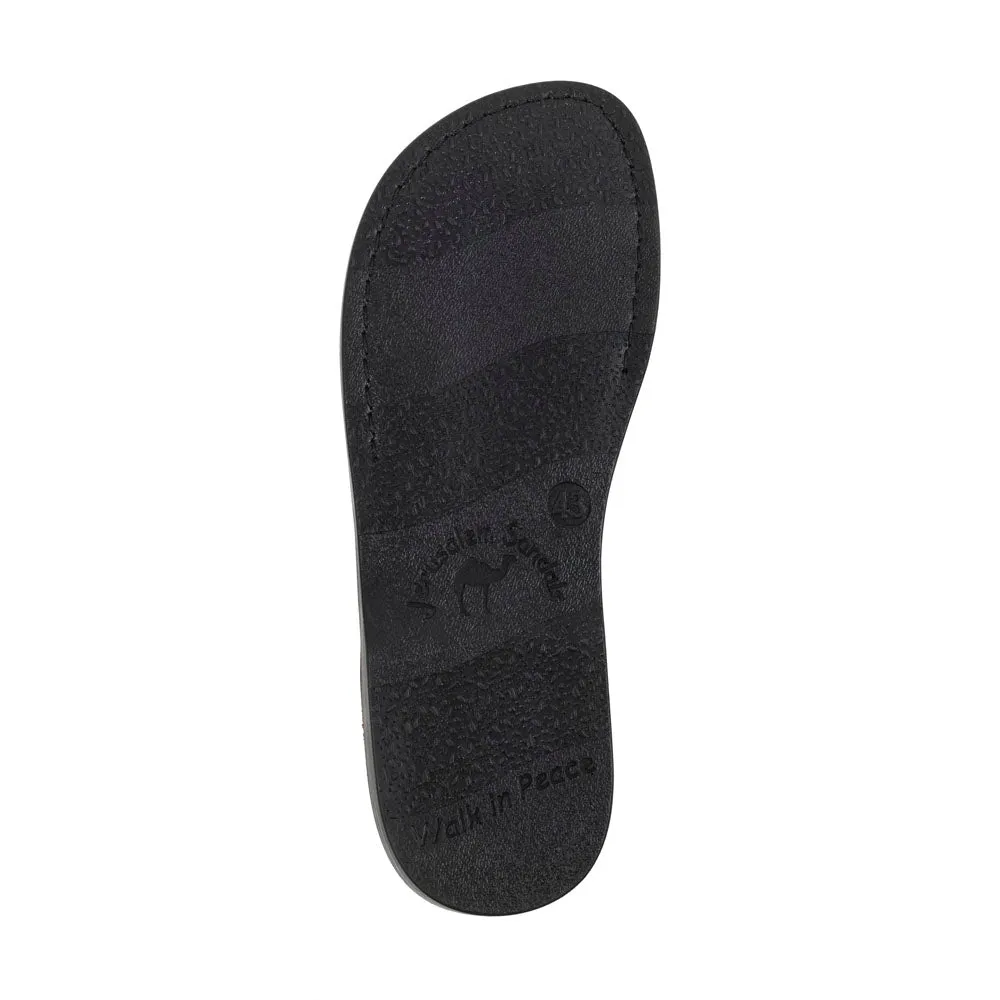 Micah - Leather Double Strap Sandal | Brown