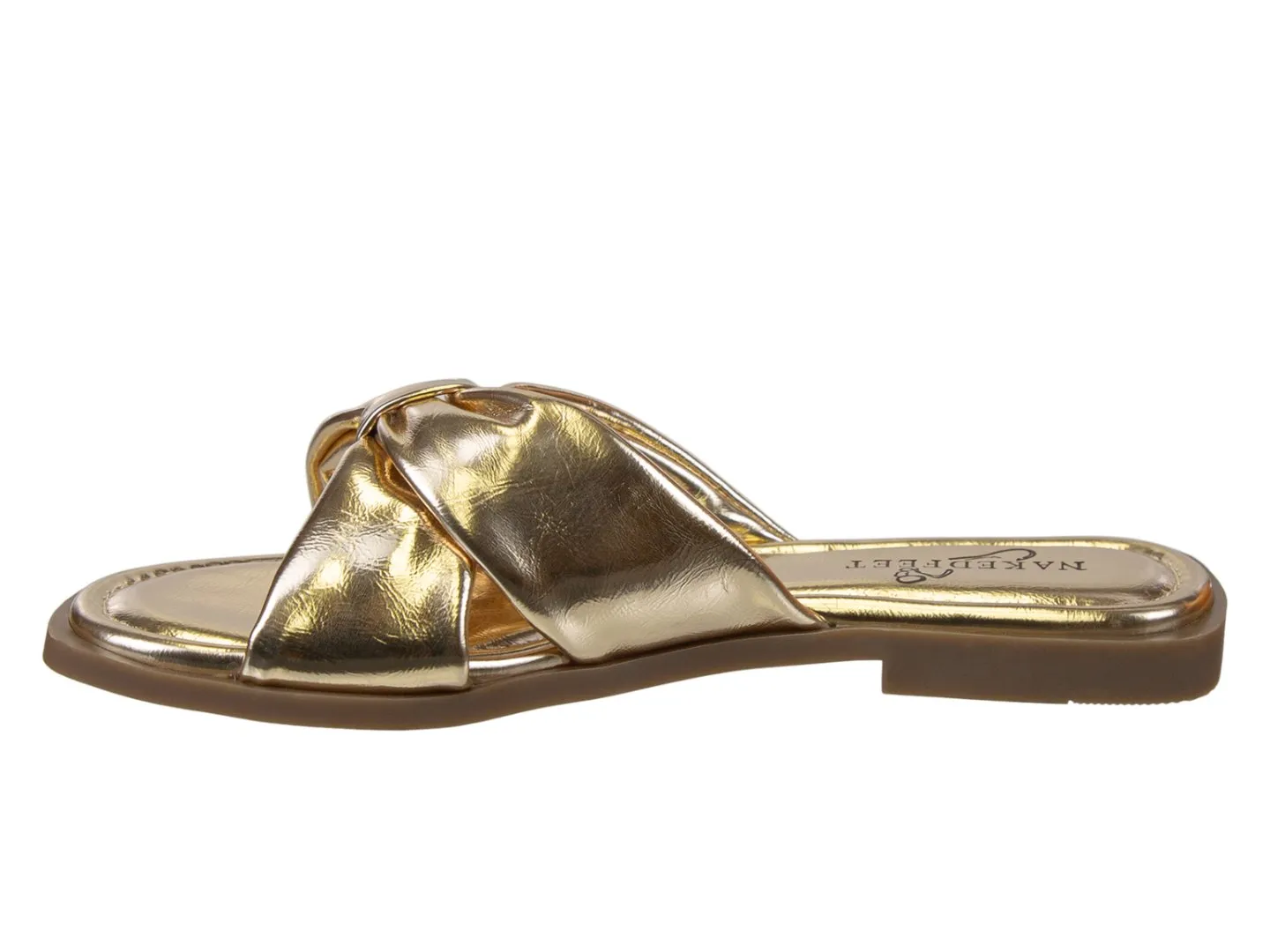 NAKED FEET - GOA in GOLD Flat Sandals