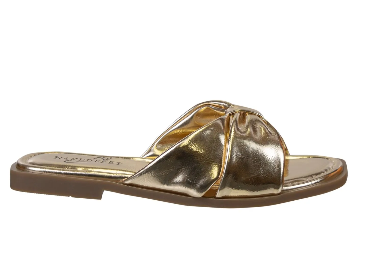 NAKED FEET - GOA in GOLD Flat Sandals