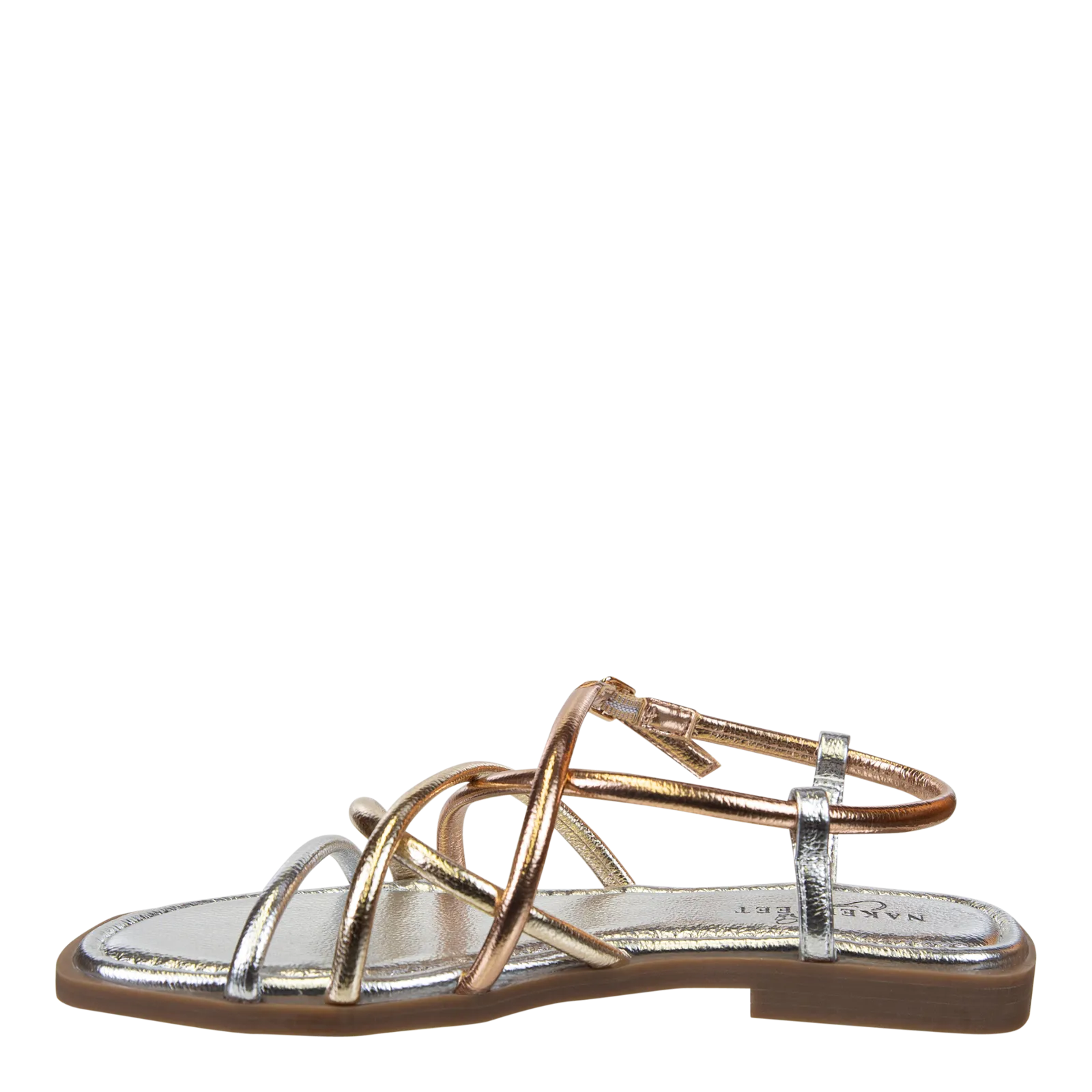 NAKED FEET - MINIMALIST in GOLD Flat Sandals