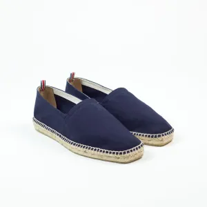 Navy espadrilles with natural sole