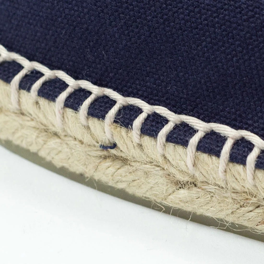 Navy espadrilles with natural sole