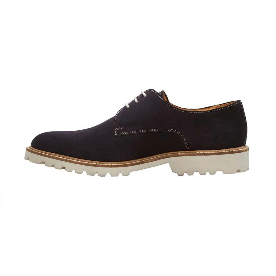 Navy Suede Casual Derbies