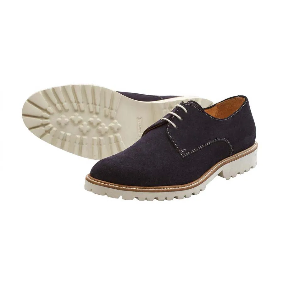 Navy Suede Casual Derbies