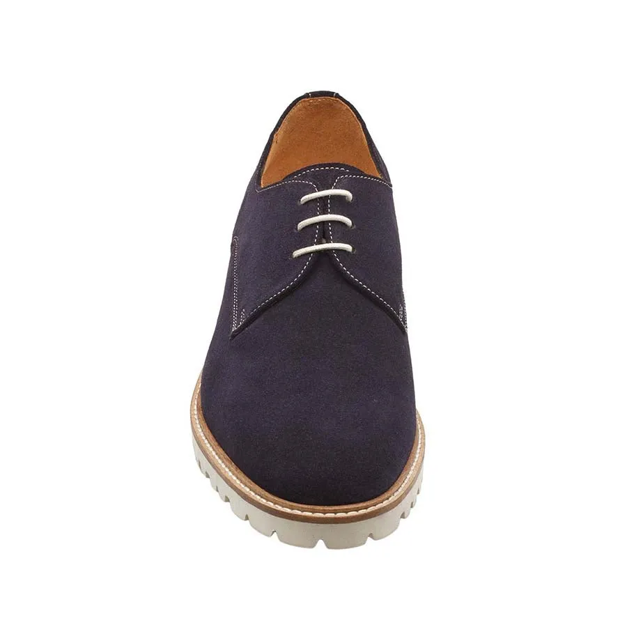 Navy Suede Casual Derbies