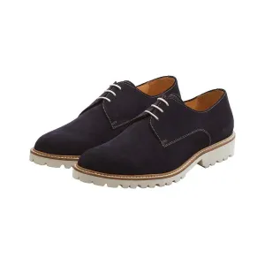 Navy Suede Casual Derbies