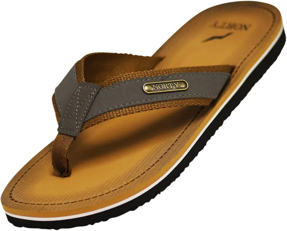 NORTY Mens 8-13 Camel/Grey Sandal 11119