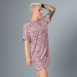 Pink Girl Power Oversized T-Shirt Dress 2XS-6XL