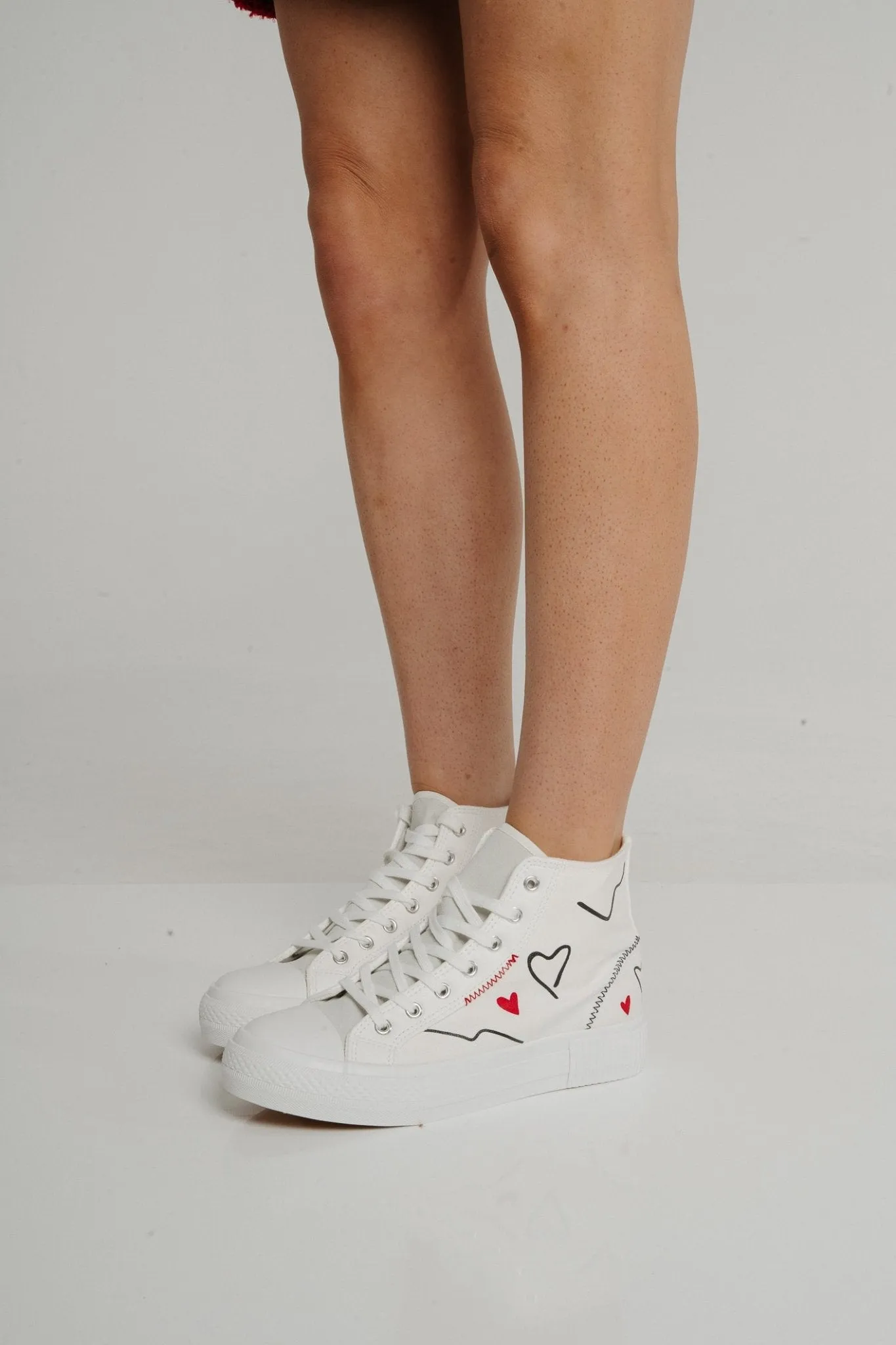 Sadie Printed High Top In White