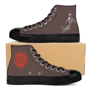 Shōwa Sanshoku White Koi High Tops Grey