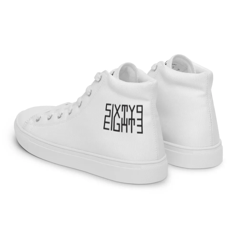 Sixty Eight 93 Logo Black White Women's High Top Shoes