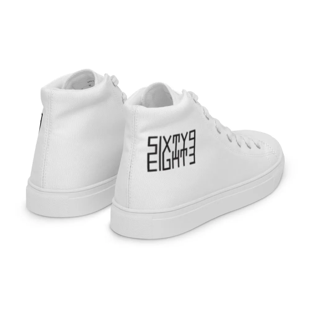 Sixty Eight 93 Logo Black White Women's High Top Shoes