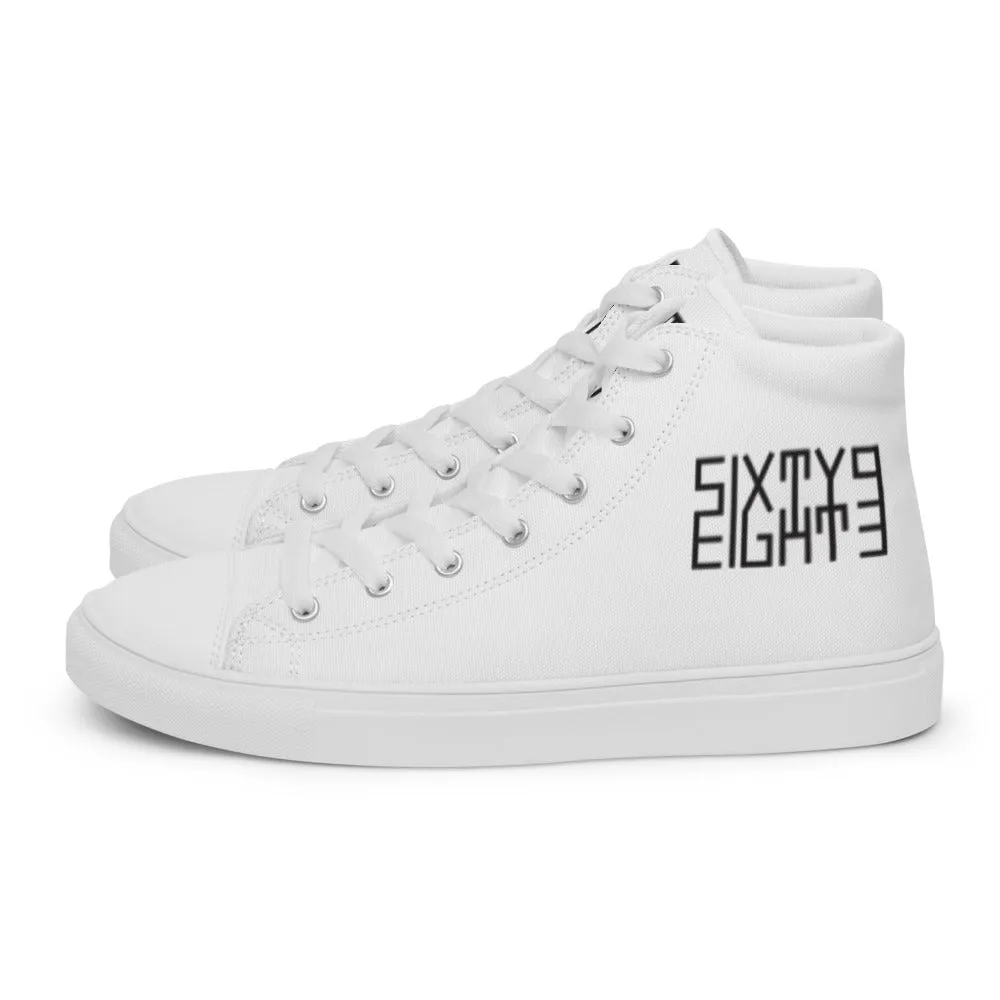 Sixty Eight 93 Logo Black White Women's High Top Shoes