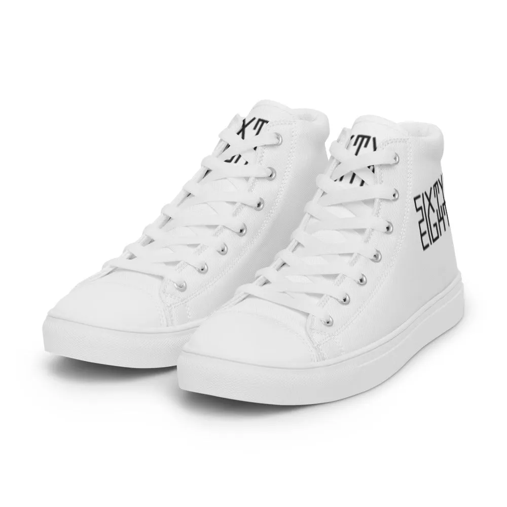 Sixty Eight 93 Logo Black White Women's High Top Shoes