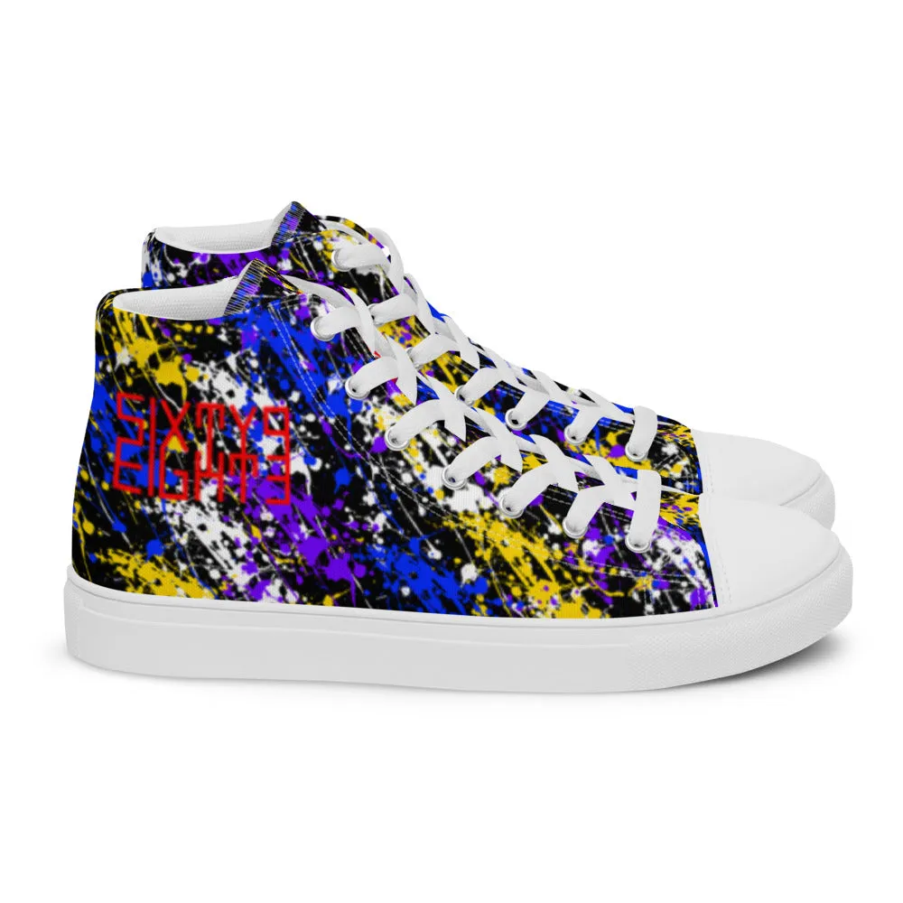 Sixty Eight 93 Logo Red Drip #1 Women's High Top Shoes