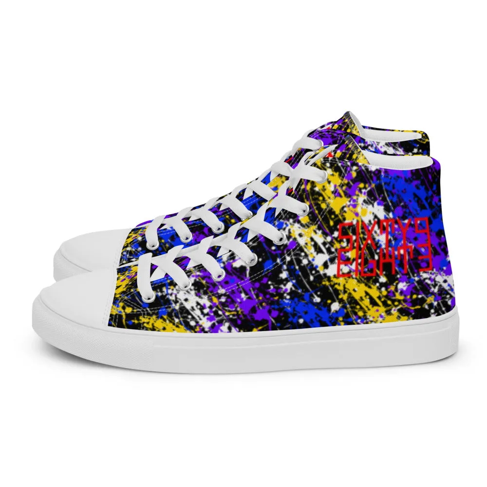 Sixty Eight 93 Logo Red Drip #1 Women's High Top Shoes