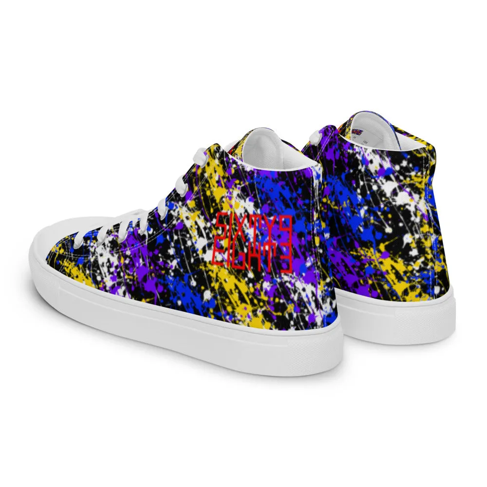 Sixty Eight 93 Logo Red Drip #1 Women's High Top Shoes