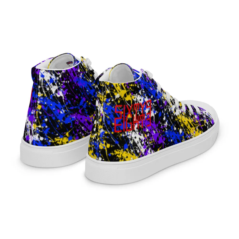 Sixty Eight 93 Logo Red Drip #1 Women's High Top Shoes