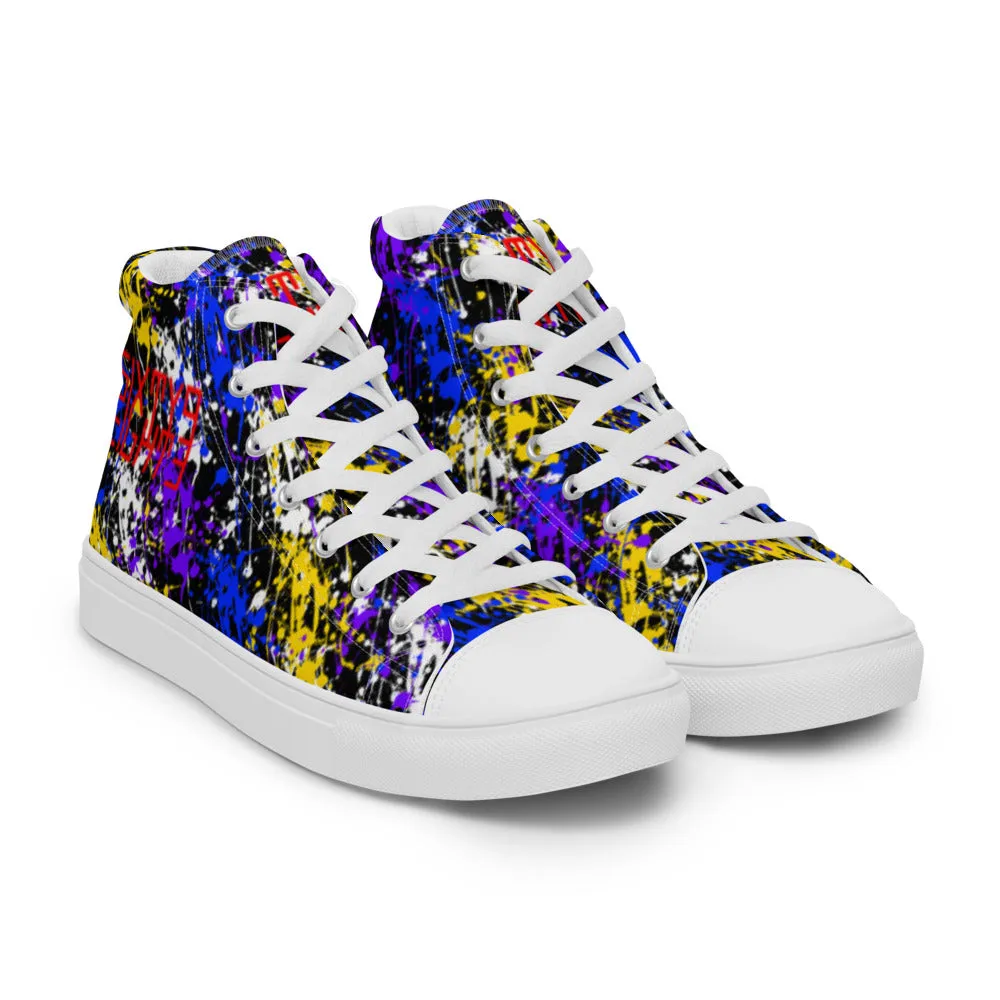 Sixty Eight 93 Logo Red Drip #1 Women's High Top Shoes
